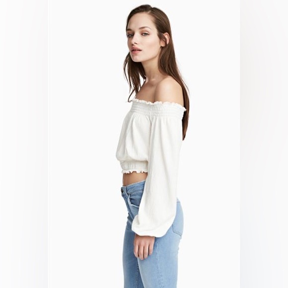H&M crop top off the shoulder - Picture 1 of 4